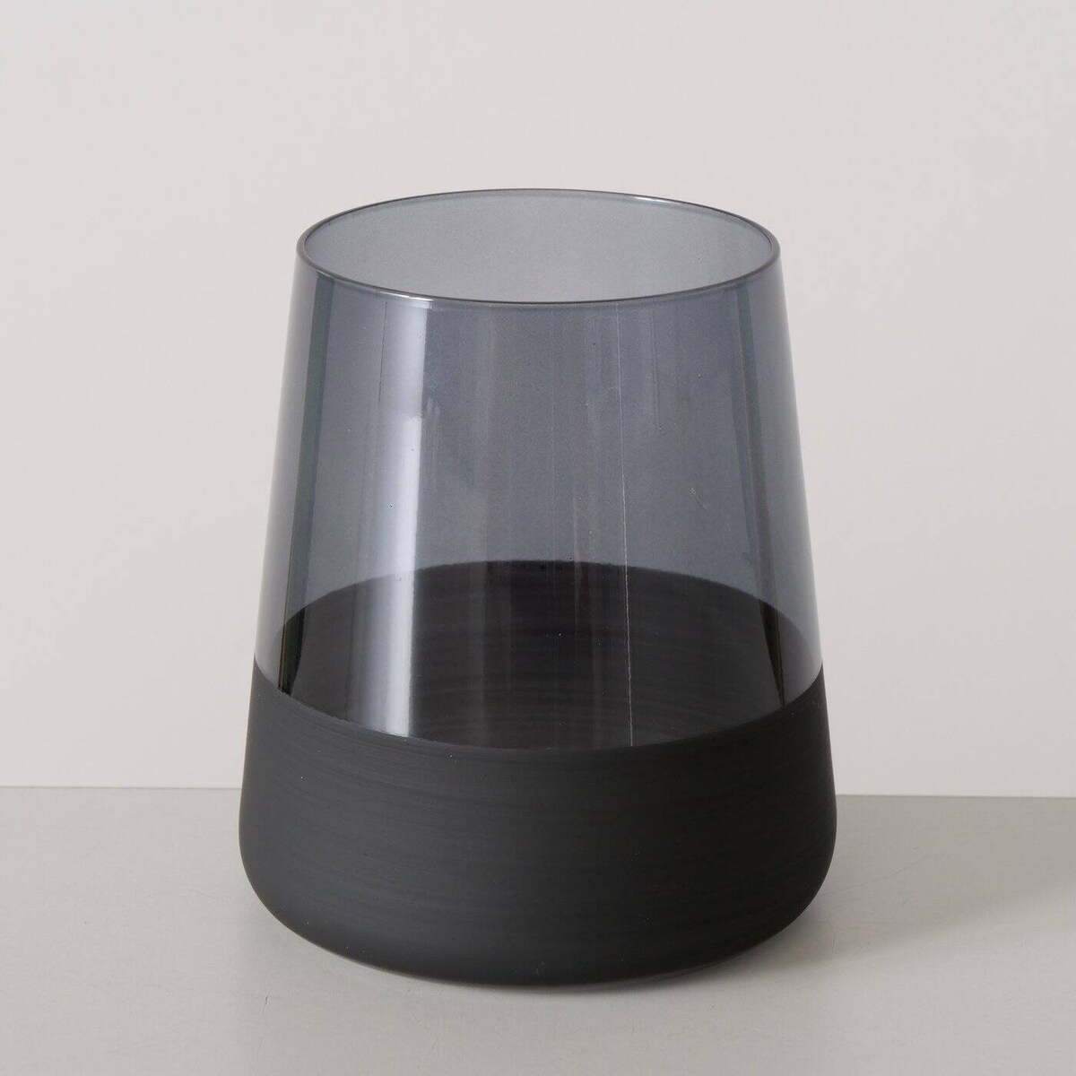 Szklanka do wody lub drinków MOLUNA, czarne szkło, 380 ml