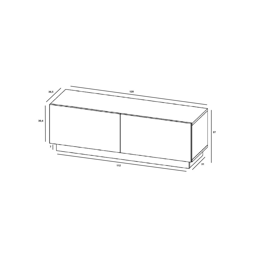 Szafka RTV Komoda Loft Industrialna stojąca / wisząca kaszmir Mat 120 cm