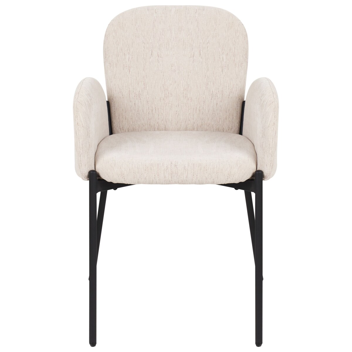 Krzesło do jadalni Zestaw 2 Tkanina Beżowy ALBEE