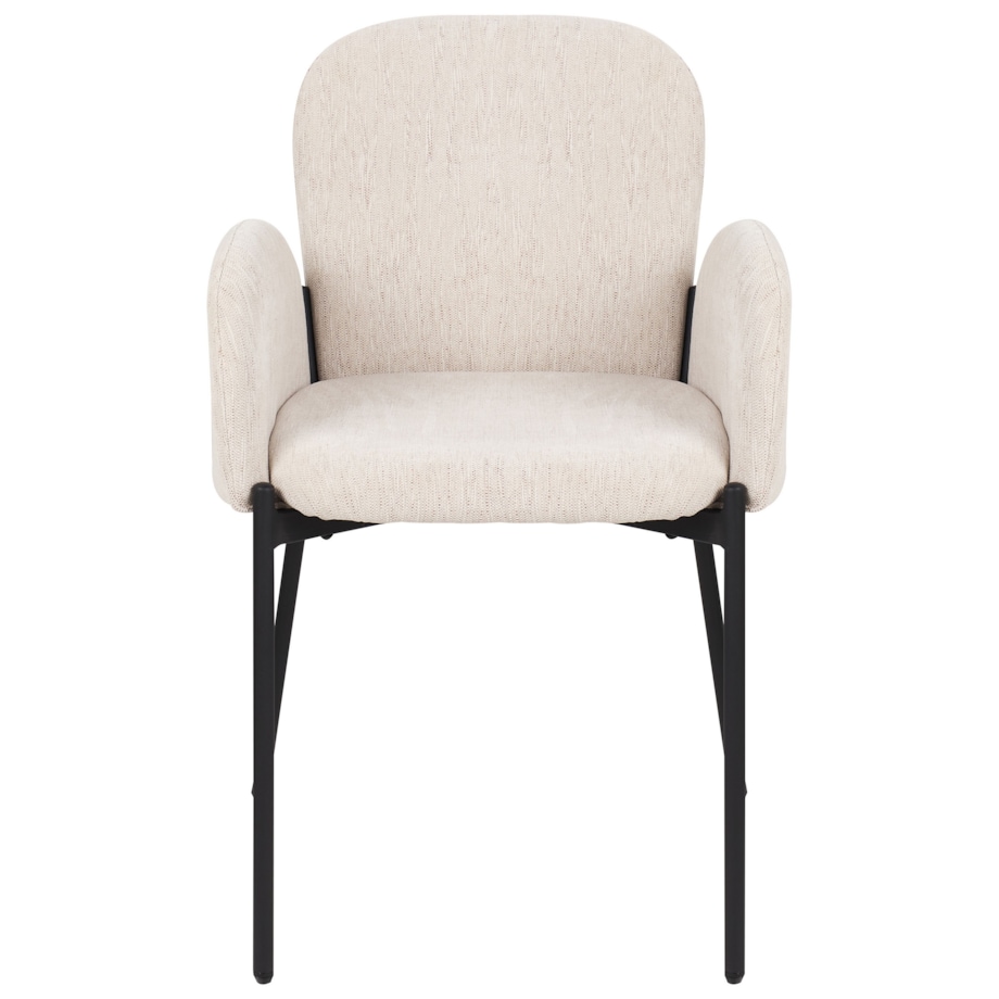 Krzesło do jadalni Zestaw 2 Tkanina Beżowy ALBEE