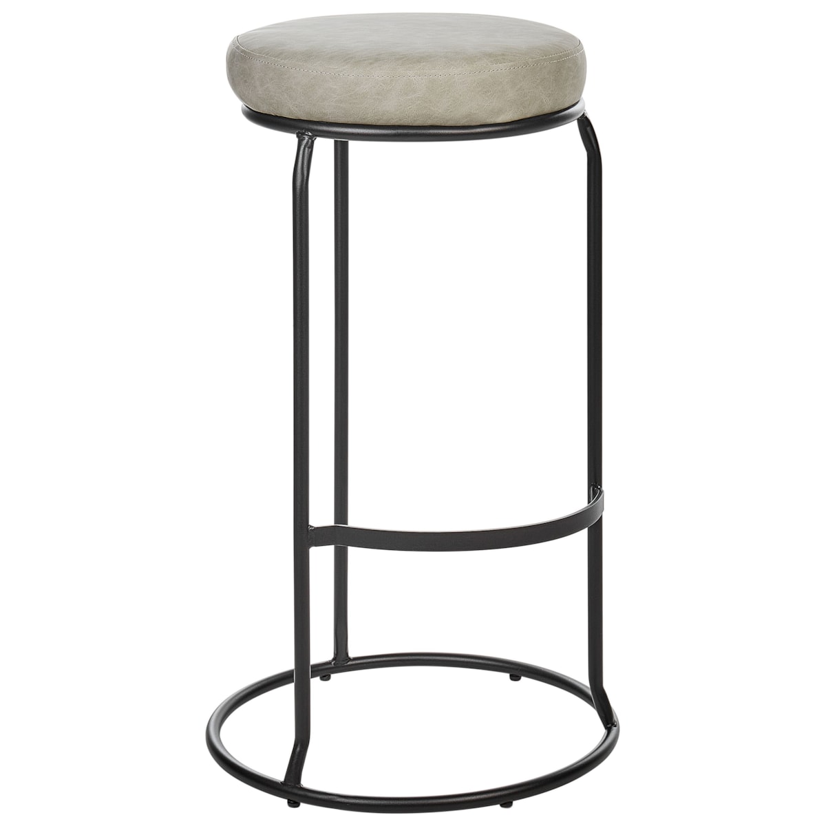 Zestaw 2 stołków barowych ekoskóra szary MILROY