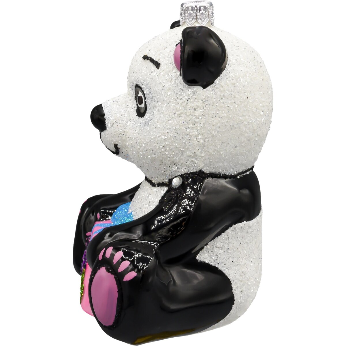 Bombka choinkowa: Panda z prezentem: duża