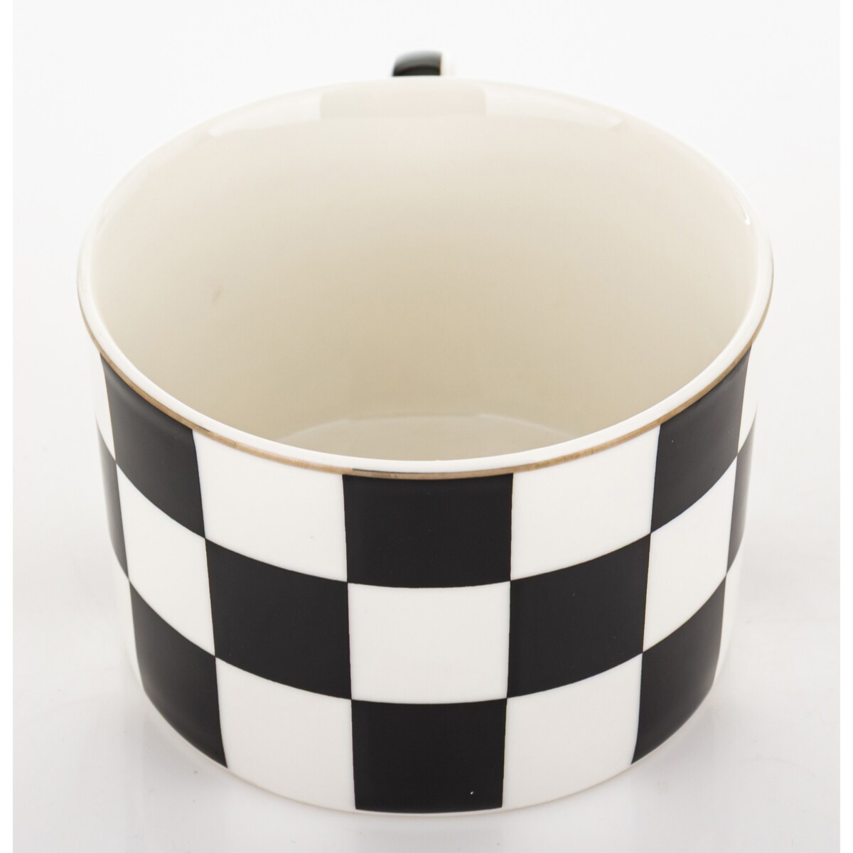 Filiżanka 220 ml i spodeczek, w szachownicę, w pudełku, SCACCHI