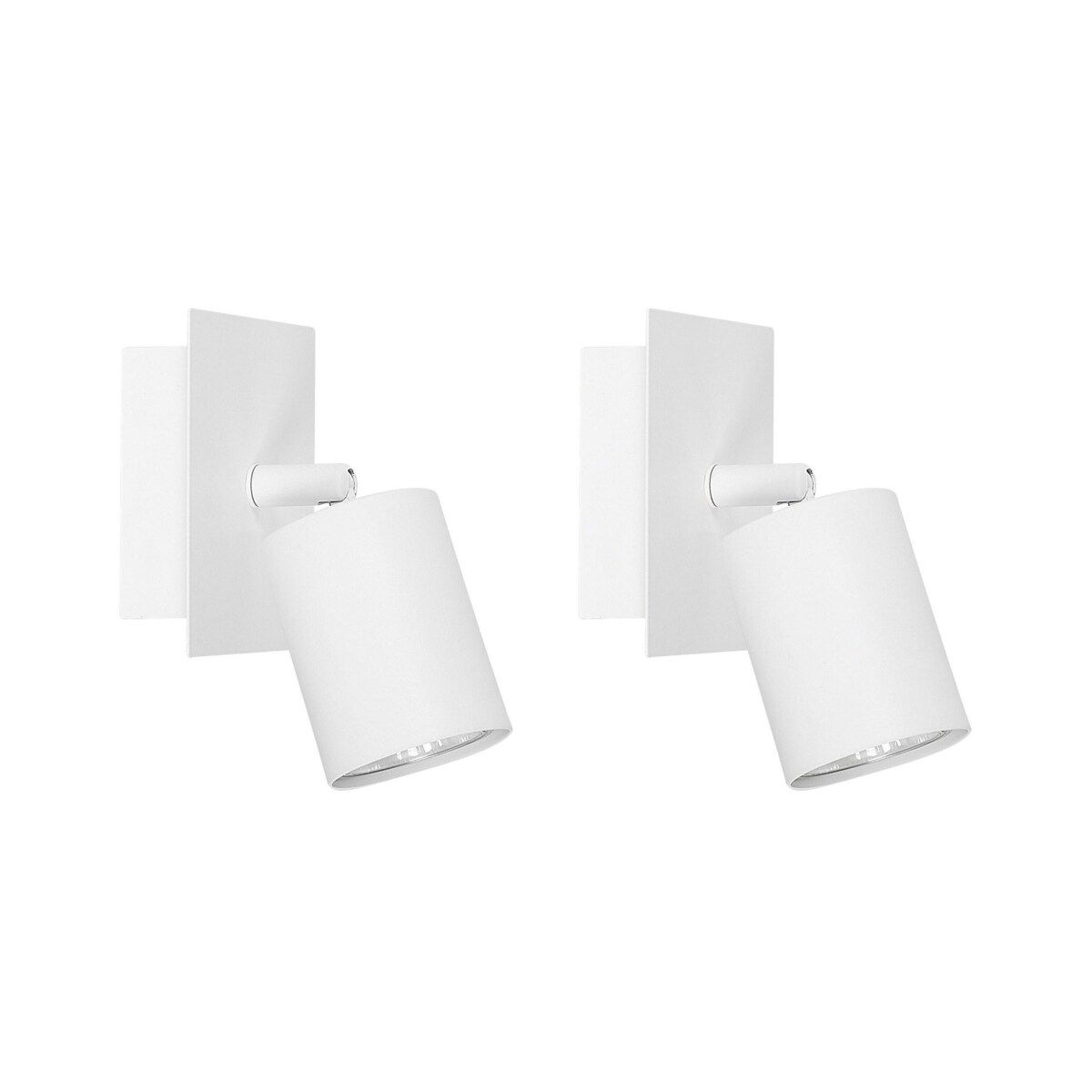 Zestaw 2 lamp spot metalowych biały TIGRIS