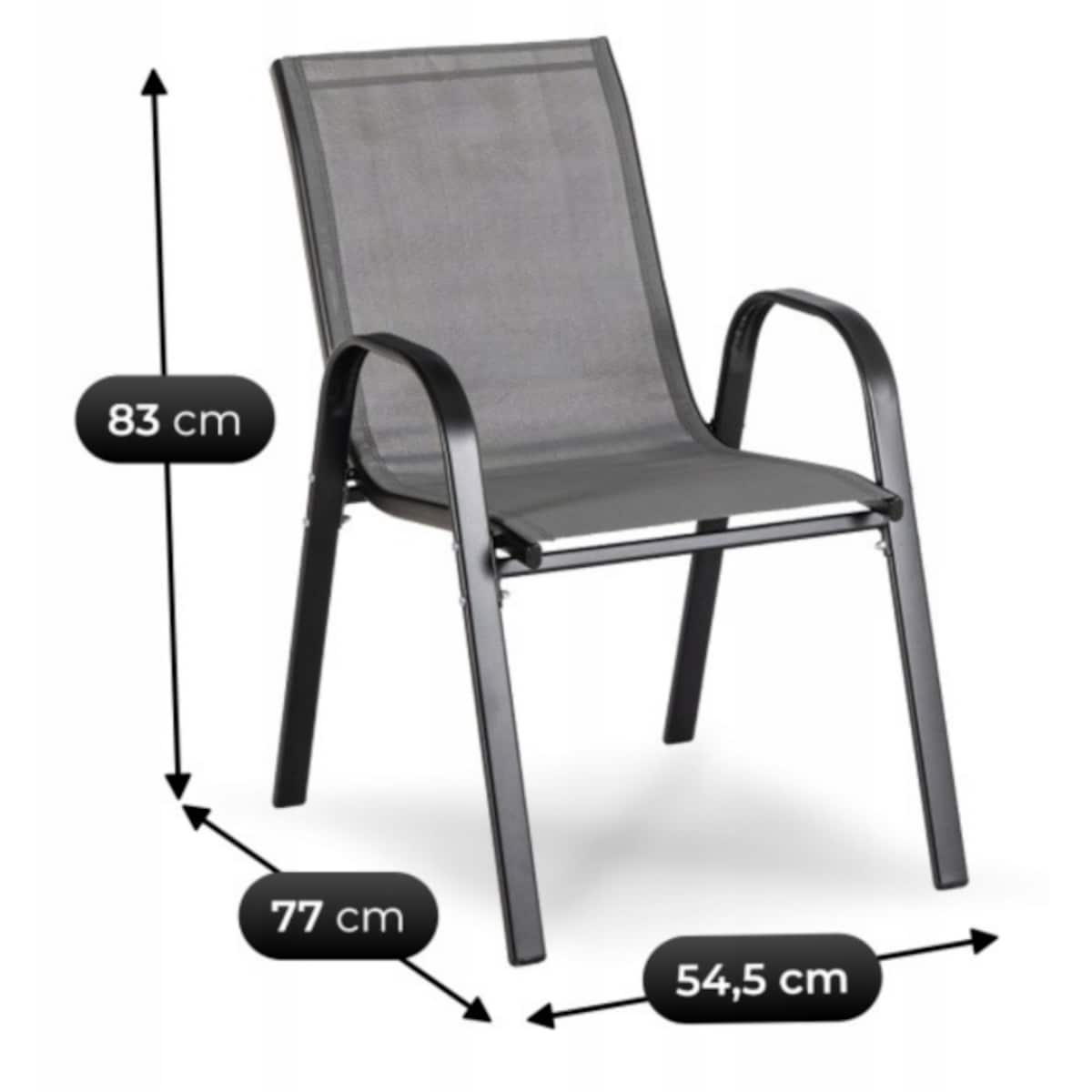 Zestaw Mebli Ogrodowych Na Taras Ogród Komplet Textilene Szary MINNESOTA