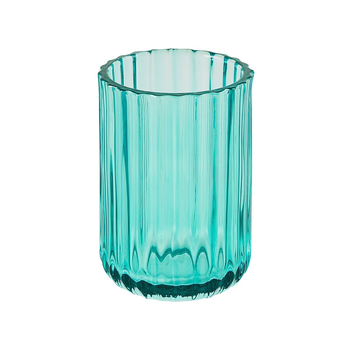 4-częściowy zestaw akcesoriów łazienkowych szklany niebieski TECATE