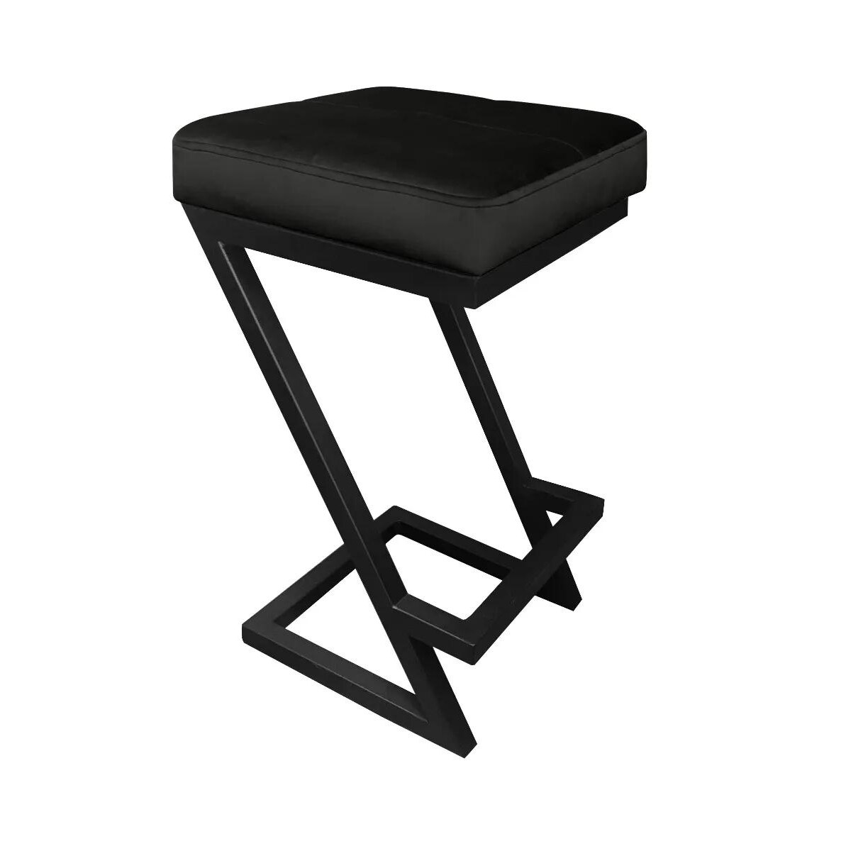 Hoker niski ZAZU VELVET czarny