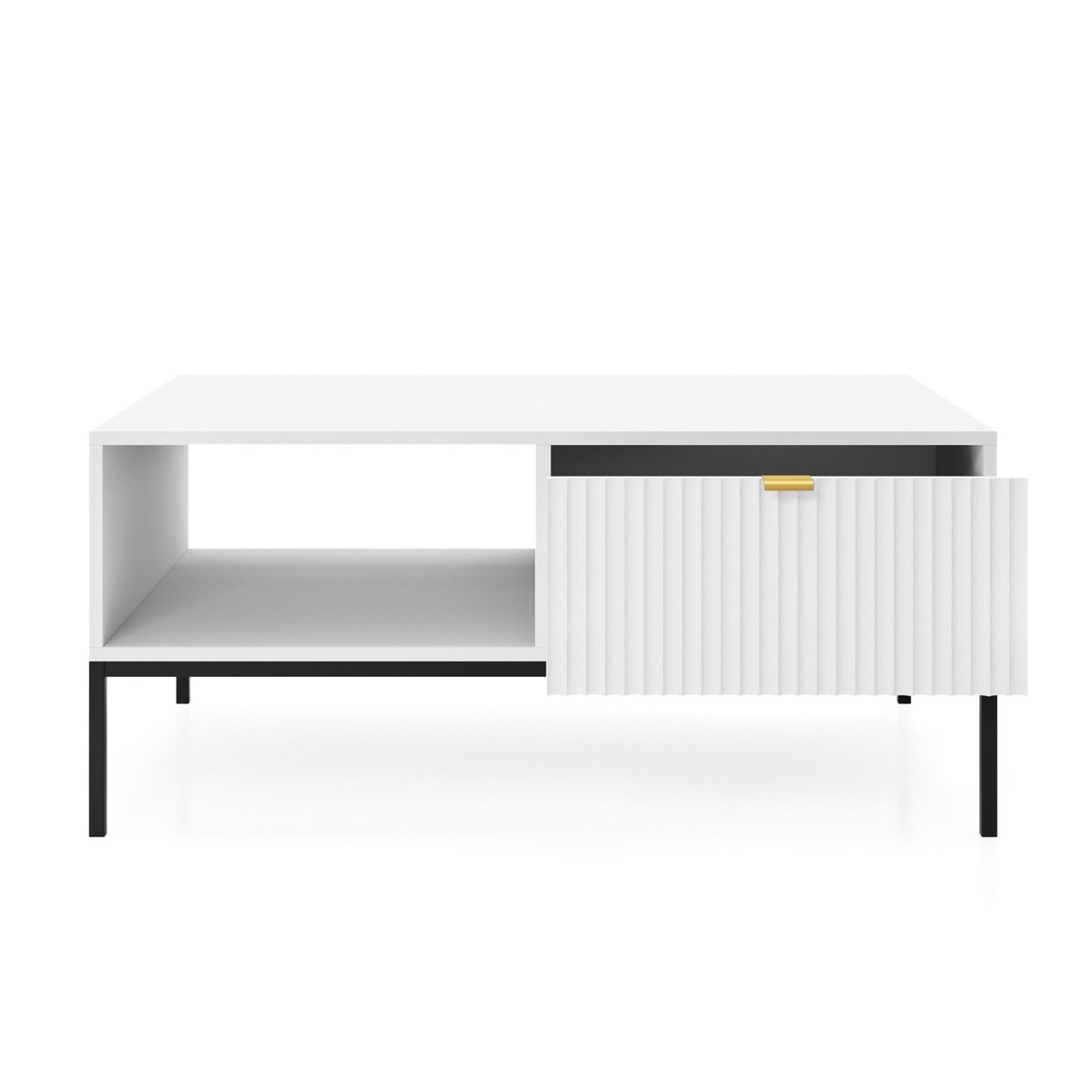 Stolik Delicious ryflowany biały