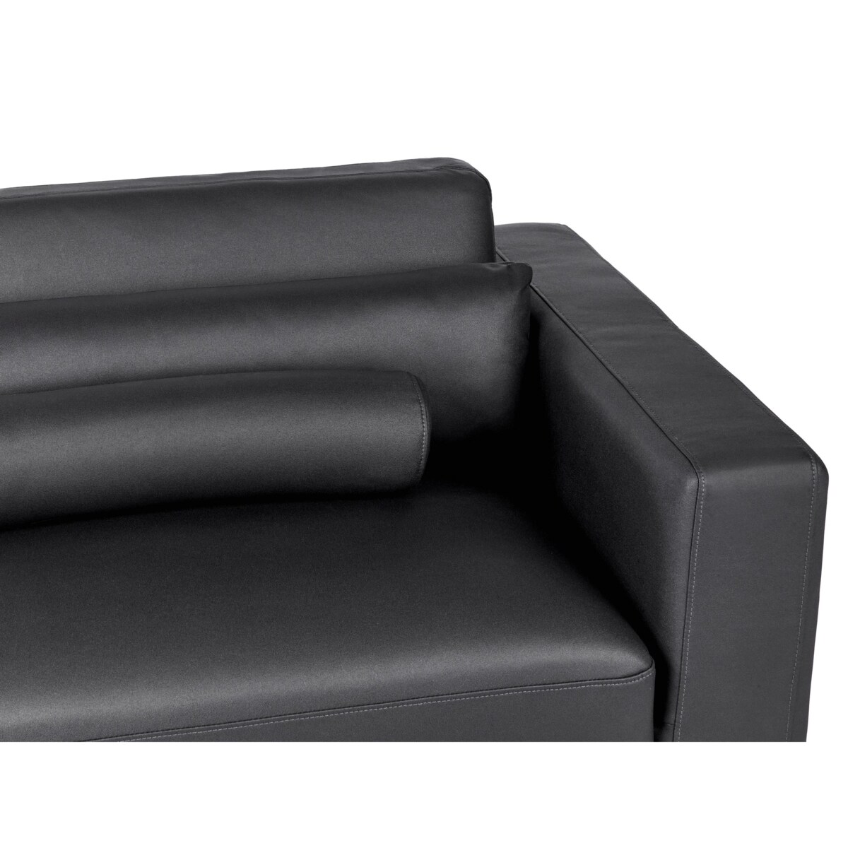 Sofa 3-osobowa ekoskóra czarna ANGE