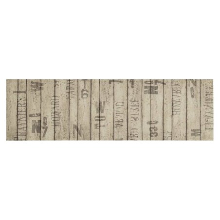 vidaXL Dywanik kuchenny, wzór w deski ogrodzenia, 45x150 cm, aksamit