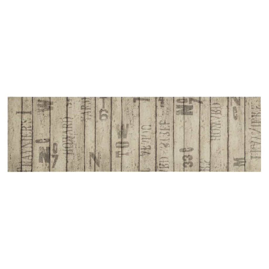 vidaXL Dywanik kuchenny, wzór w deski ogrodzenia, 45x150 cm, aksamit