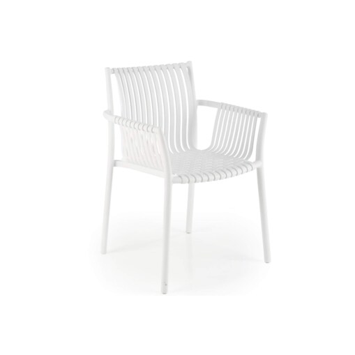 Konsimo ELBERTI Nowoczesne krzesło ogrodowe w kolorze białym