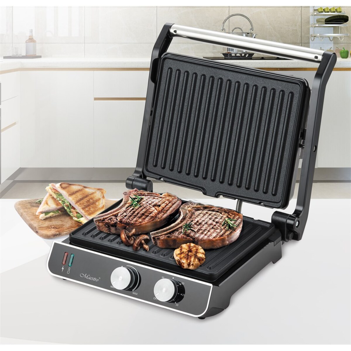 Grill elektryczny opiekacz 2000W MAESTRO