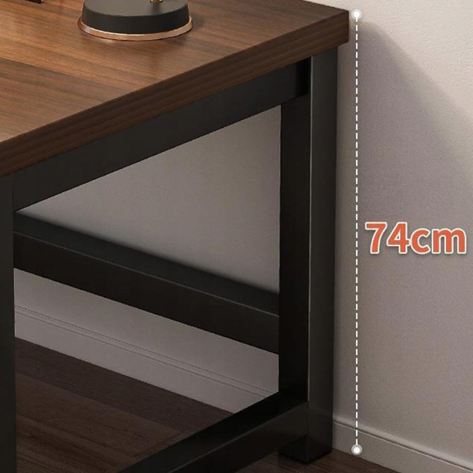 Biurko komputerowe nowoczesne ciemny buk industrialne loft 120 cm gamingowe