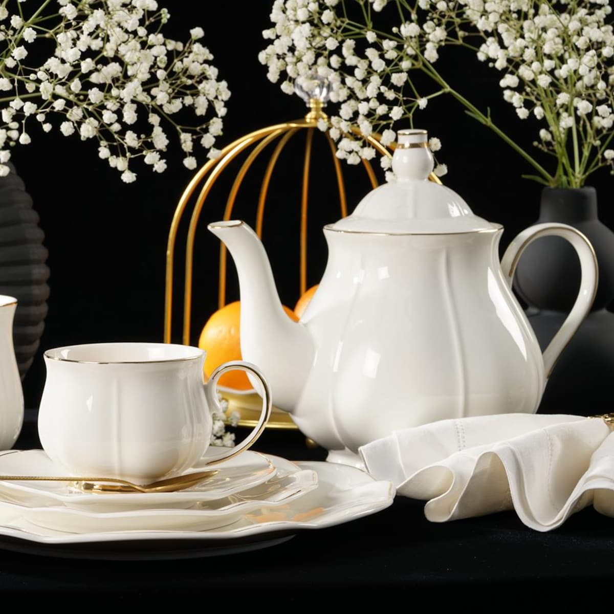 VILLA ITALIA Dzbanek do herbaty porcelanowy 1,2 litra SANDRINE