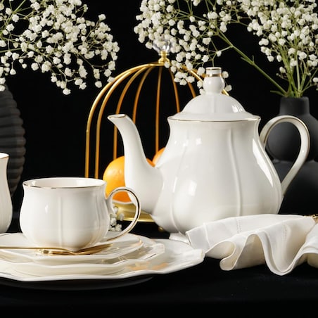 VILLA ITALIA Dzbanek do herbaty porcelanowy 1,2 litra SANDRINE