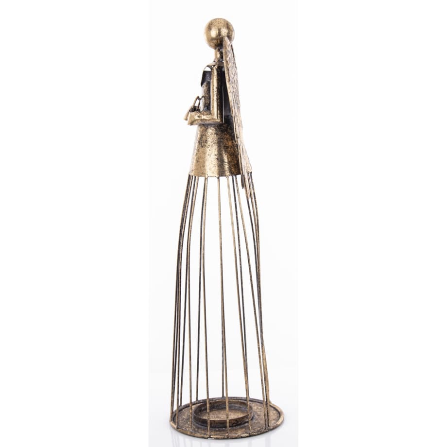 Dekoracja - anioł metalowy 53x16x15 cm INGELOSI small
