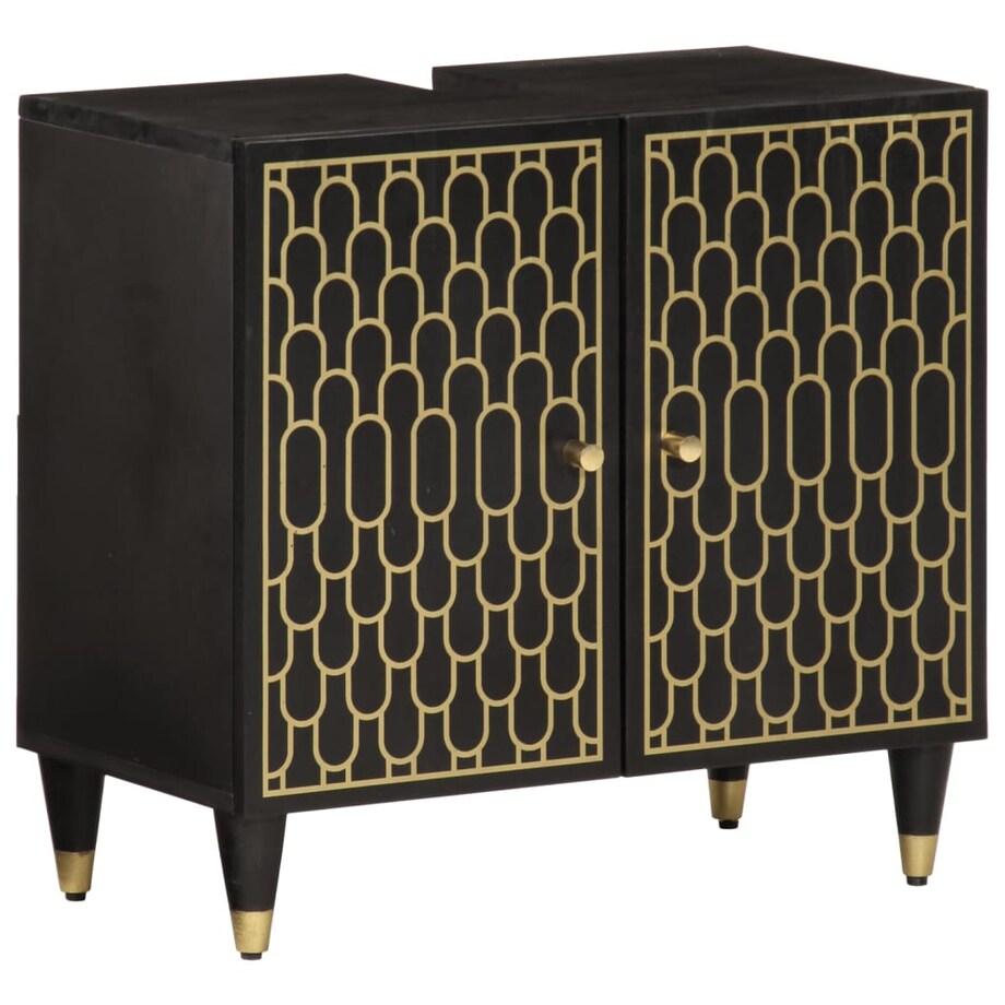 vidaXL 4-cz. zestaw mebli łazienkowych, lite drewno mango