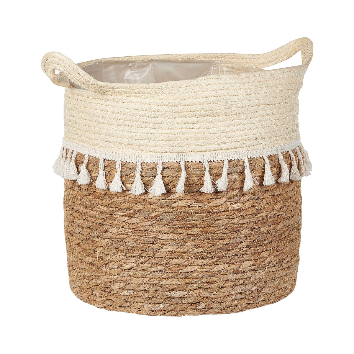 Zestaw 2 koszy na kwiaty z trawy morskiej naturalny MATIKU