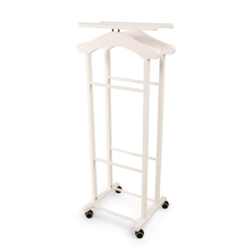 ARREDAMENTI CLEVER Wieszak do sypialni - 108 x 46 cm, biały