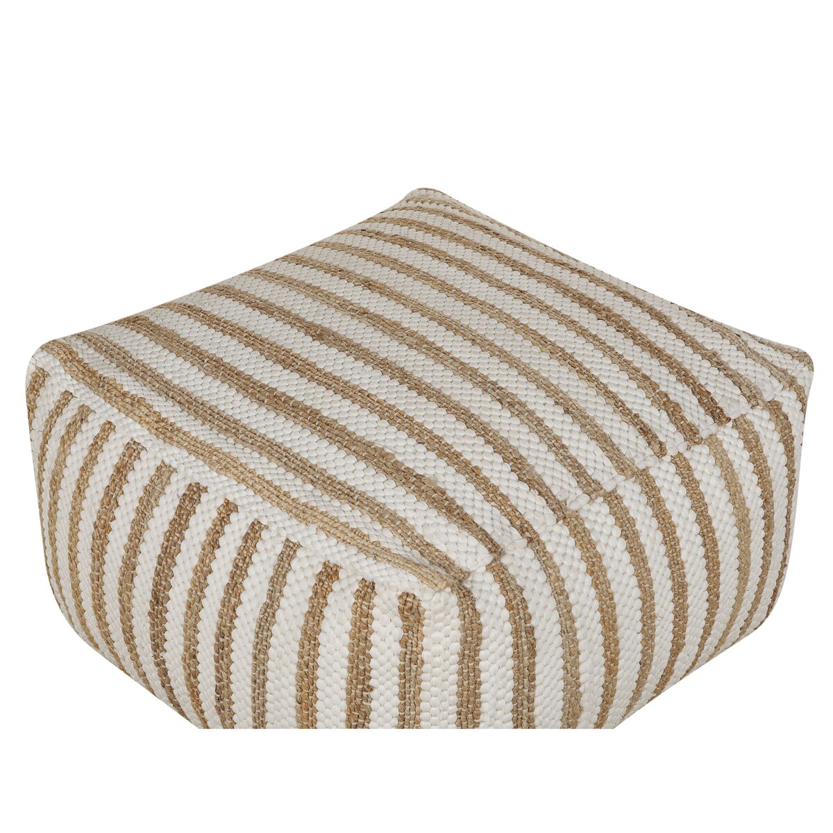 Puf 60 x 60 x 30 cm beżowo-biały ALMATTI