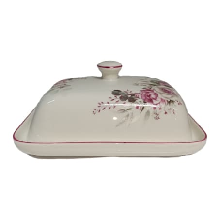 MASELNICZKA CERAMIKA na masło pojemnik w róże na prezent mama box jadalnia