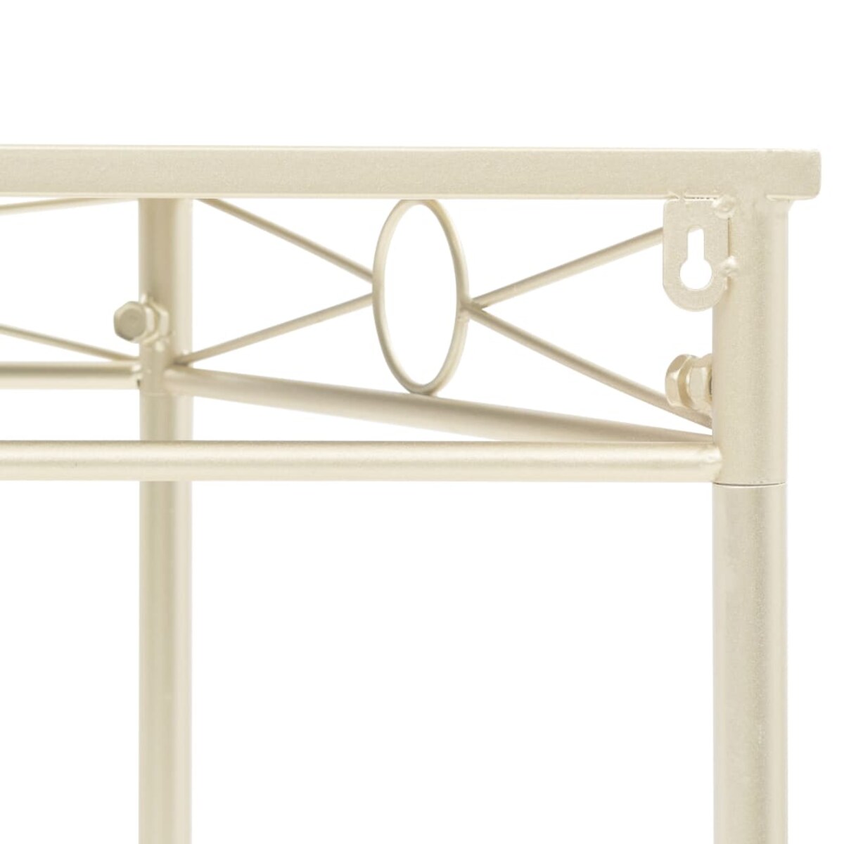 vidaXL Stolik boczny w stylu vintage, metalowy, 87 x 34 x 73 cm, złoty