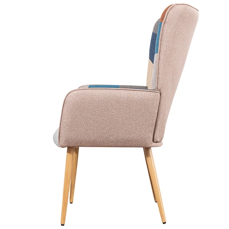 Fotel do salonu wypoczynkowy uszak nowoczesny patchwork tapicerowany