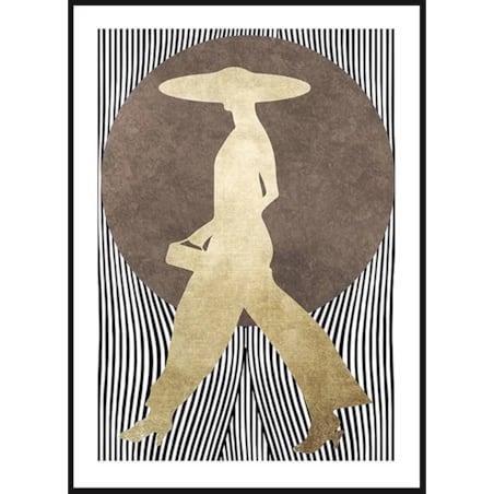 Poster Story, Plakat, Obraz - Modna Złota Kobieta, wymiary 21 x 30 cm