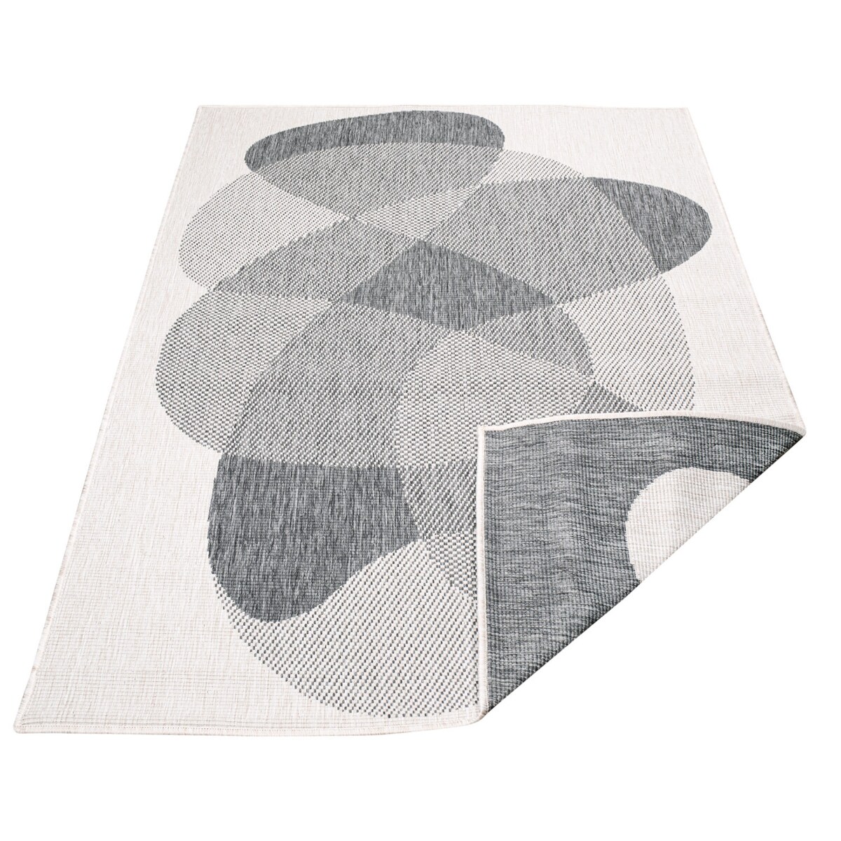 Funkcjonalny dywan na zewnątrz i do wnętrz, dwustronny DUO 58350 Szary 80x150