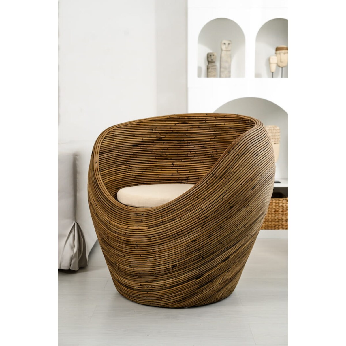 FOTEL RATTANOWY TEGAL CIEMNY