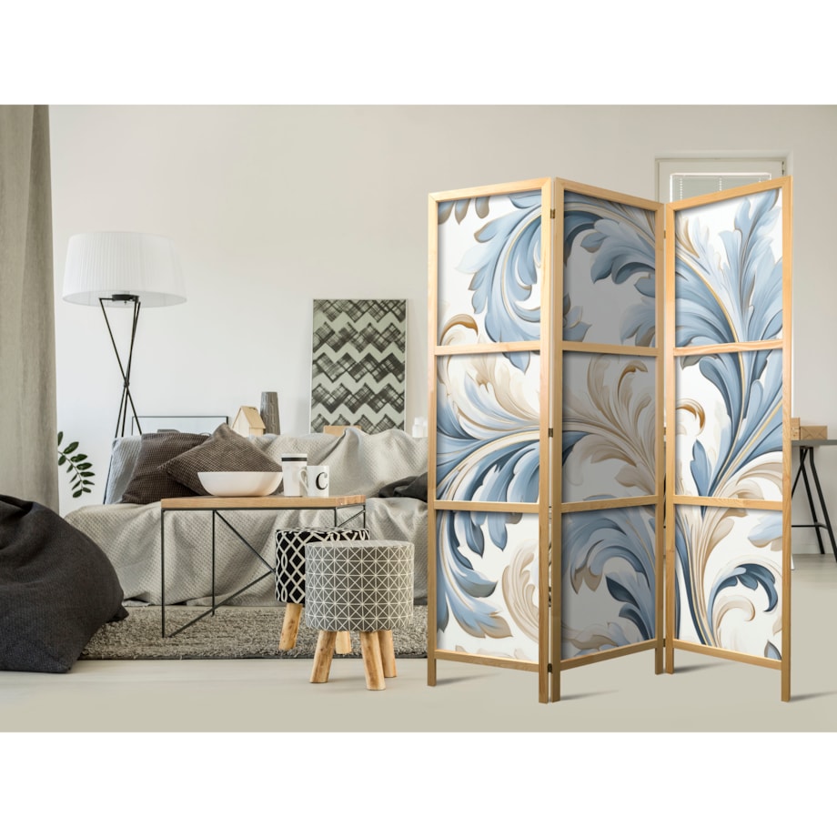 Parawan Japoński 3-panelowy Barokowe Ornamenty 135x172cm