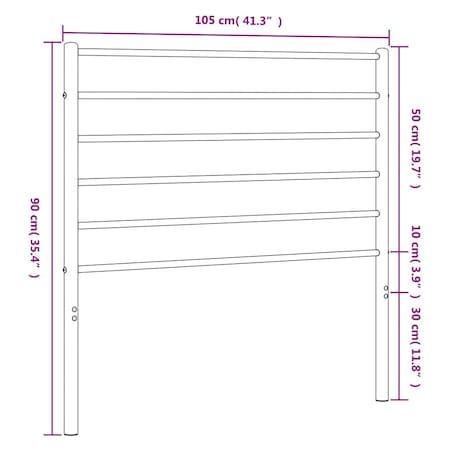 vidaXL Metalowe wezgłowie, białe, 100 cm