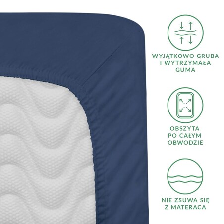 Prześcieradło satynowe z gumką 90x200 kolor Chaber