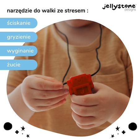 Wisiorek antystresowy Robot czerwony Jellystone Designs