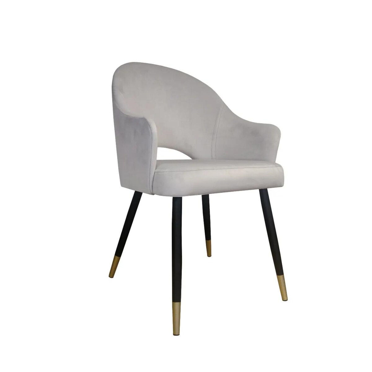 Krzesło JENISEJ VELVET GOLD jasno szare