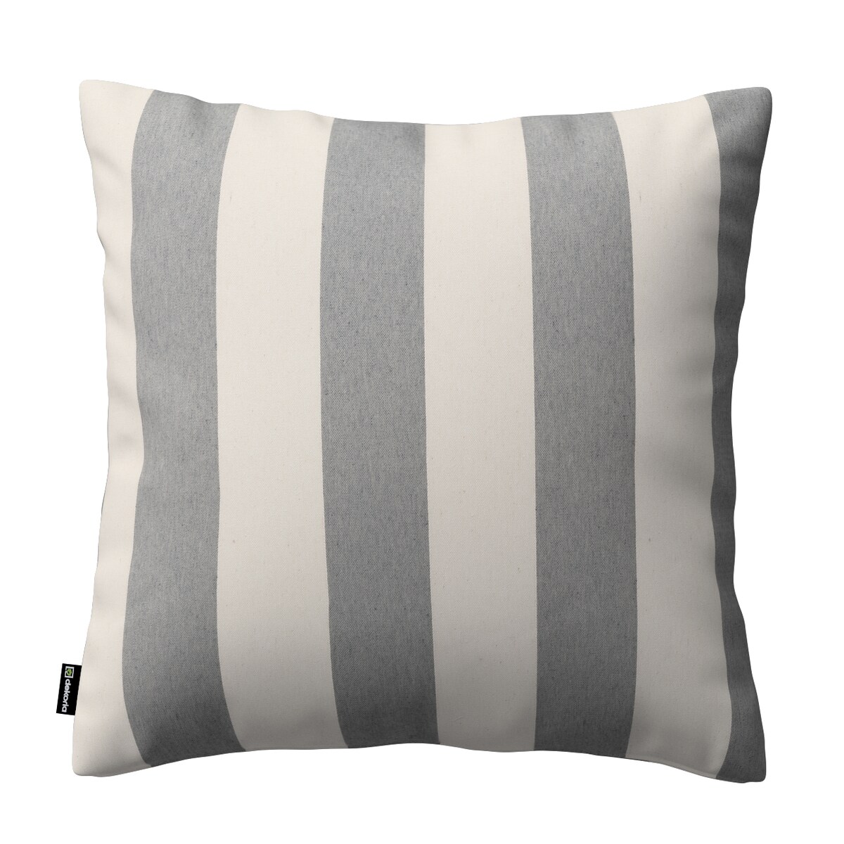 Poszewka Kinga na poduszkę 50x50 biało-szare pionowe pasy (5,5cm)