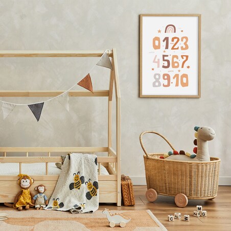 Plakat dla dzieci Liczby boho 3 40x50