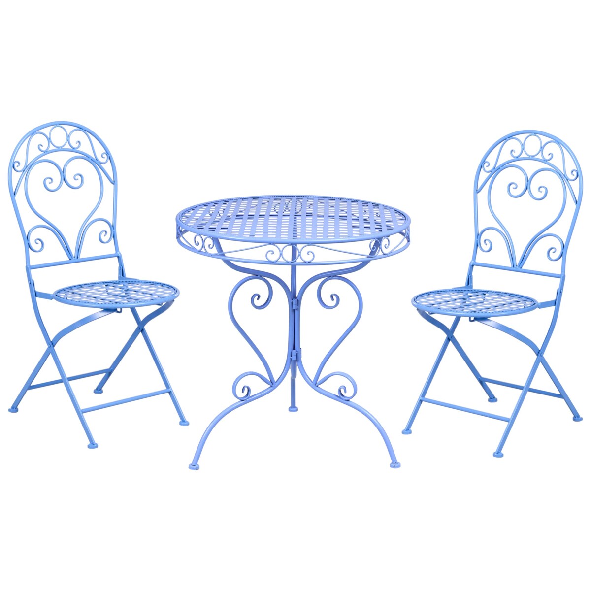 Zestaw mebli balkonowych ALBINIA Metal Niebieski