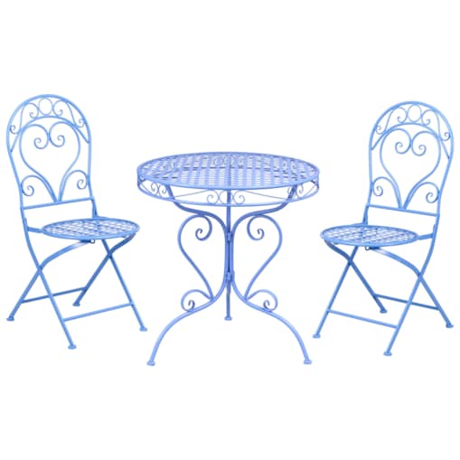 Zestaw mebli balkonowych ALBINIA Metal Niebieski