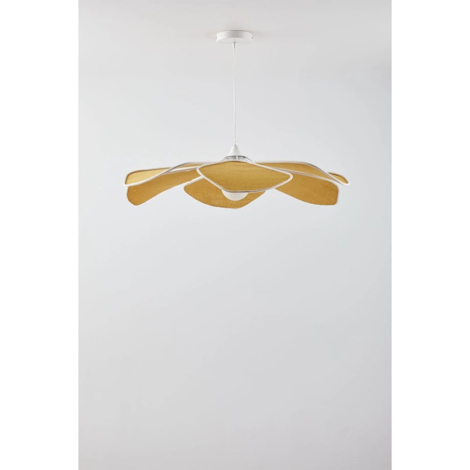 Lampa wisząca żółta Benavid Ø75 cm