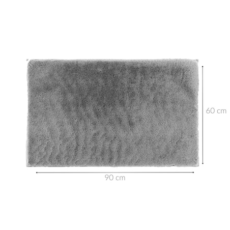 Dywan szary 60x90 cm ze sztucznego futra