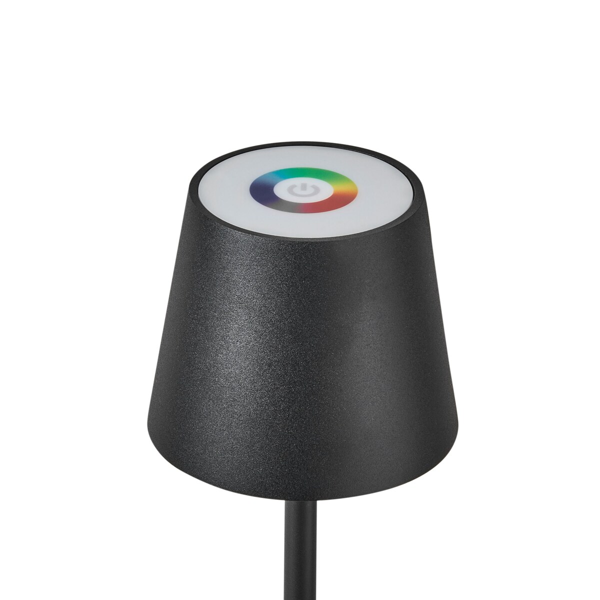 Bezprzewodowa lampa stołowa metalowa czarna VALIRA