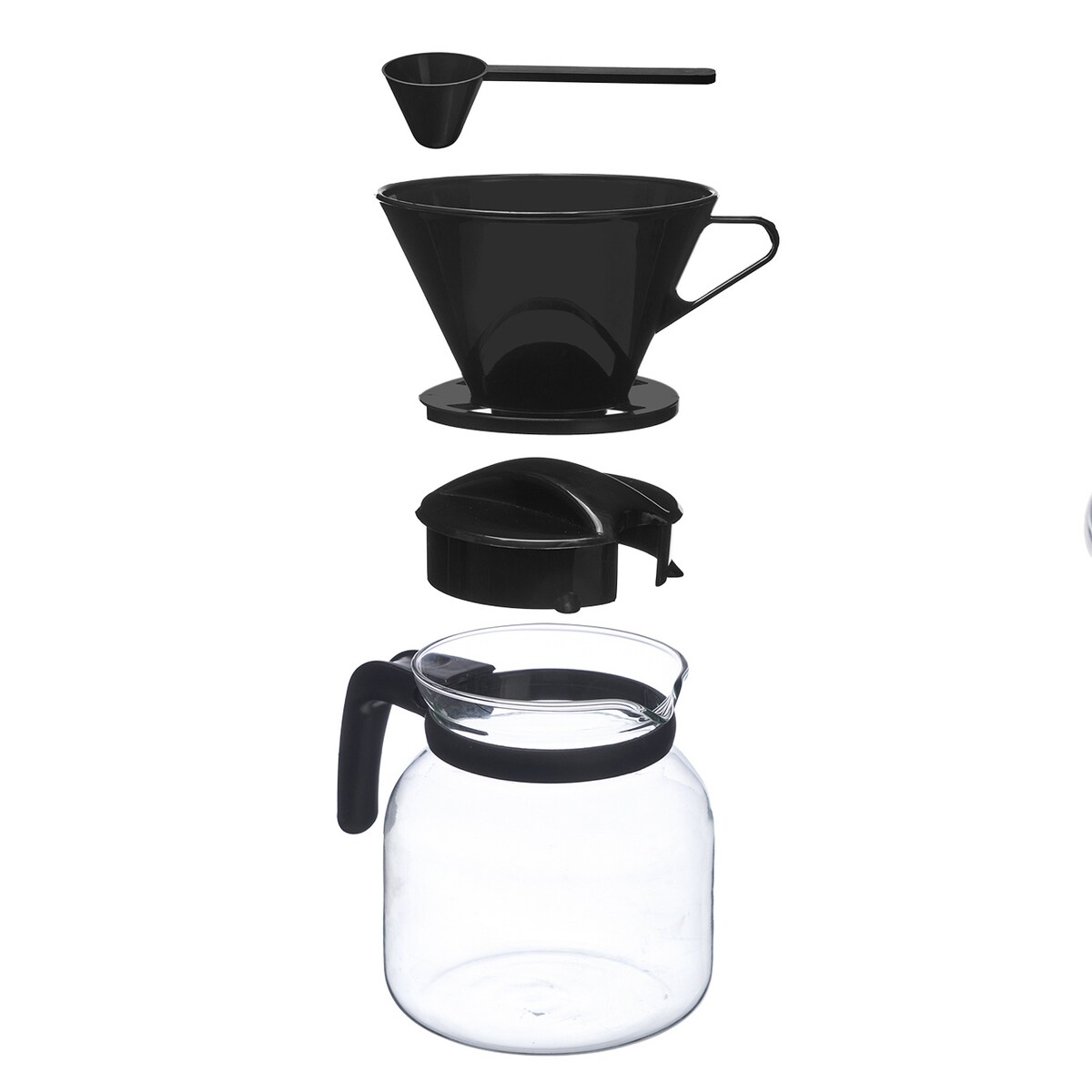 Dzbanek szklany z filtrem przelewowym i pokrywką 1,2 l