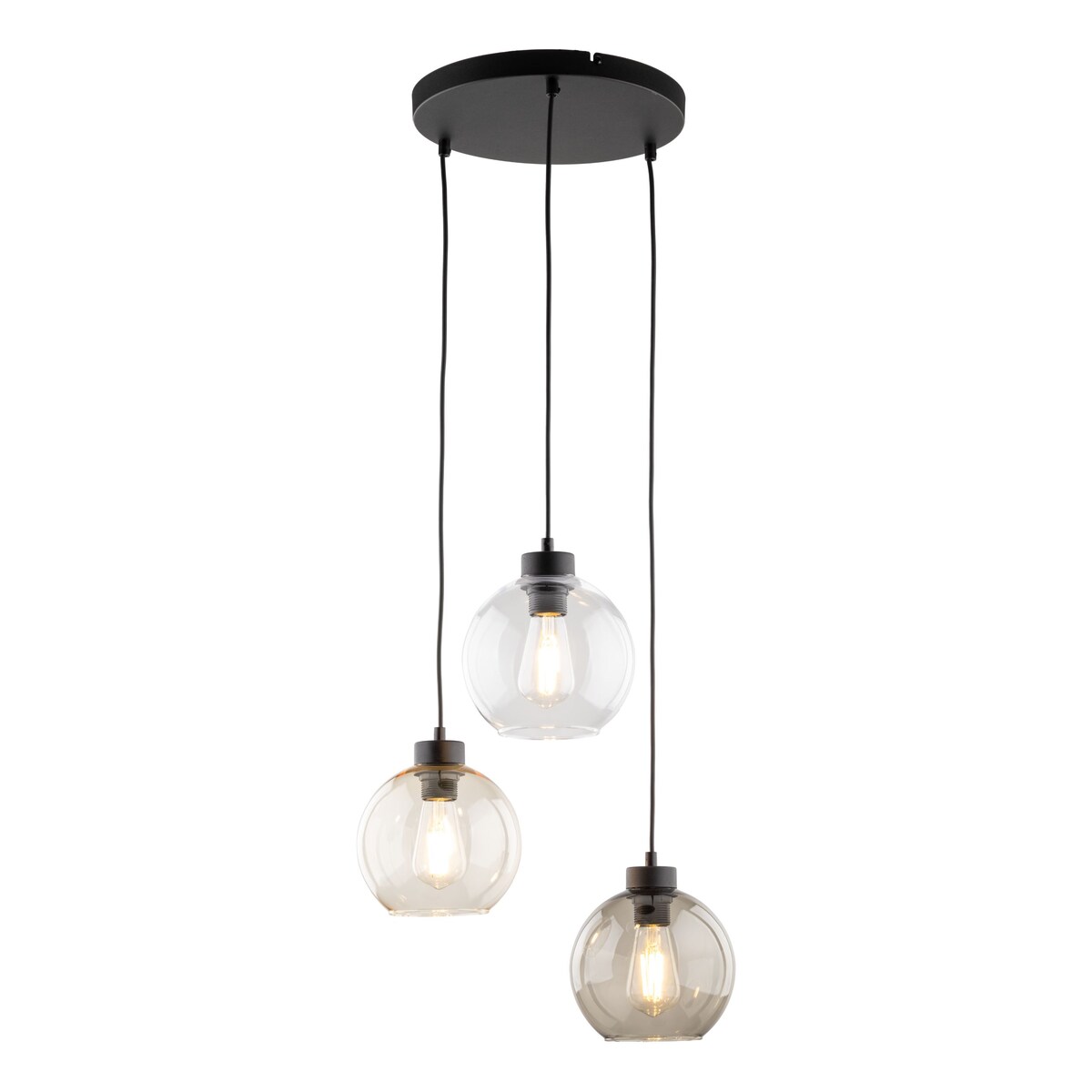 Okrągła lampa wisząca kaskada Cubus 2831 TK Lighting metalowa szklana