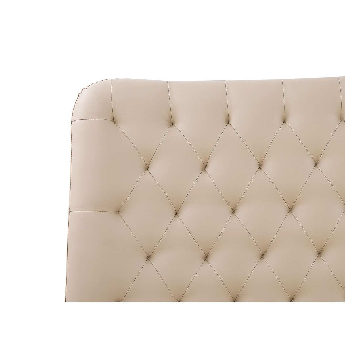 Łóżko ekoskóra 160 x 200 cm beżowe ESSONNE