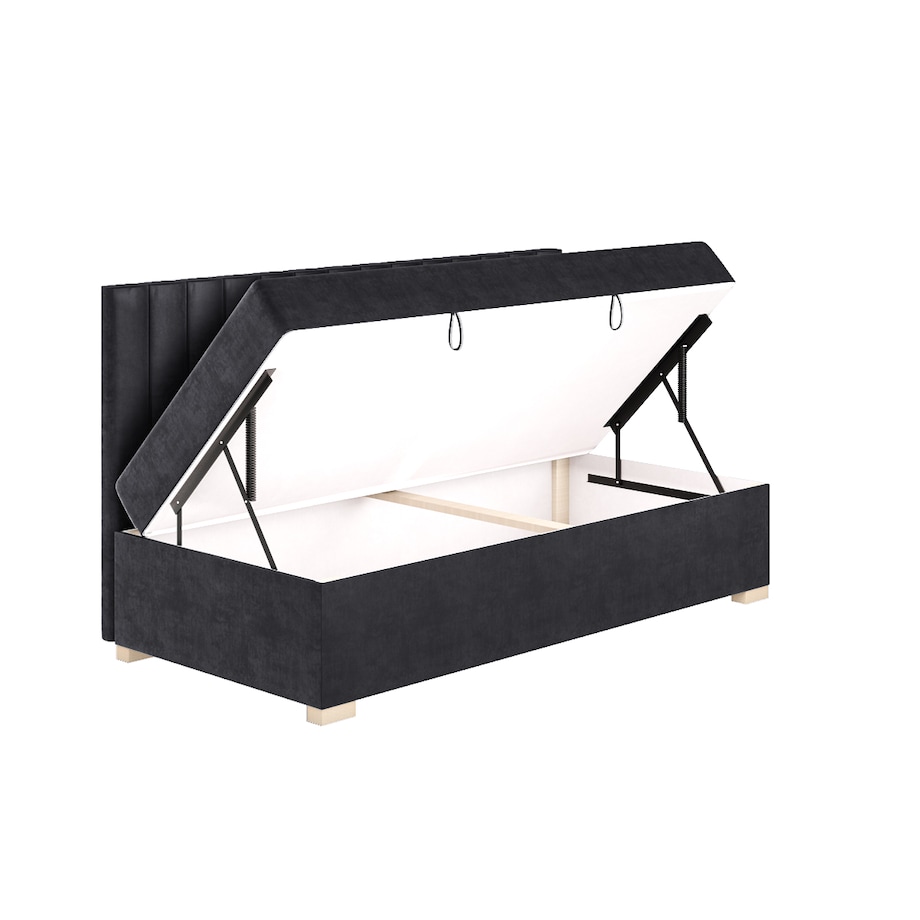 Mesonica Łóżko Chill, linie granatowe, 90x200