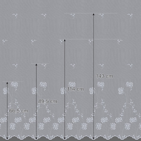 Firana na taśmie 300x245 biały w dmuchawce