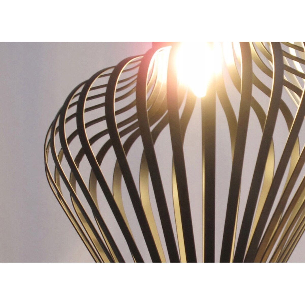 Lampa Wisząca Sufitowa Geometryczna Czarna Metal