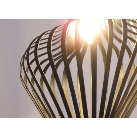 Lampa Wisząca Sufitowa Geometryczna Czarna Metal